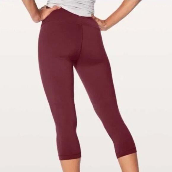 Lululemon Wunder Under Crop (Hi-Rise) 21" Deep Luxe Size 8 - Picture 2 of 8